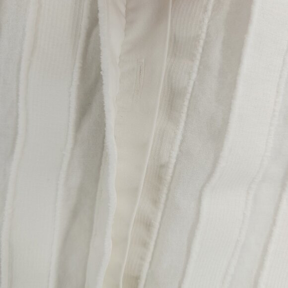 EMILIO PUCCI White Cotton Silk Shirt Blouse Textured US 8 - MISSING 3 BUTTONS! - Picture 5 of 8